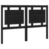 vidaXL Bed Headboard | Black | Solid pine wood | 140.5 cm x 4 cm x 100 cm