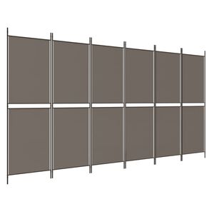 vidaXL 6-Panel Room Divider Anthracite 300x200 cm Fabric