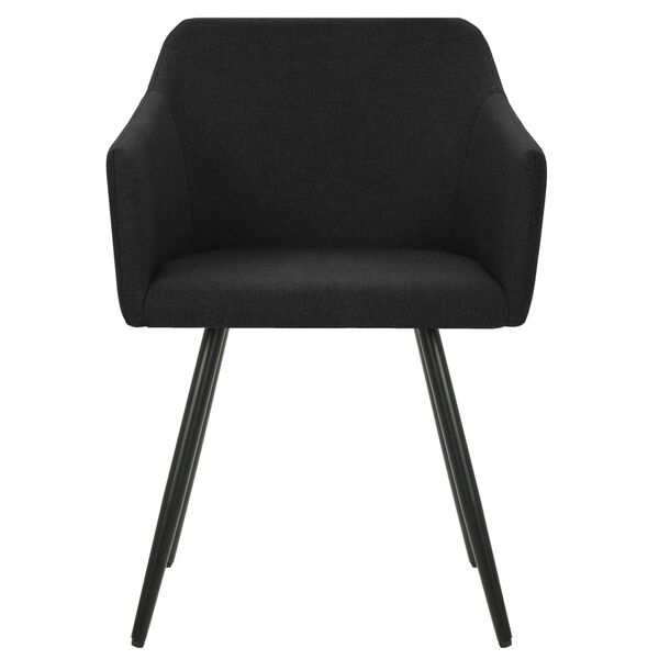 vidaXL Dining Chairs 4 pcs Black Fabric