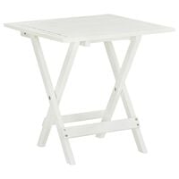 vidaXL Bistro Table White 46x46x47 cm Solid Acacia Wood