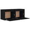vidaXL Wall Cabinets 2 pcs Black 45x30x35 cm Solid Pinewood