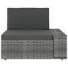 vidaXL 14 Piece Garden Lounge Set with Cushions Grey Poly Rattan