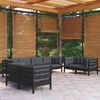 vidaXL 8 Piece Garden Lounge Set with Cushions Solid Pinewood
