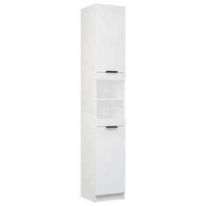 vidaXL Bathroom Cabinet White 32x34x188.5 cm Engineered Wood