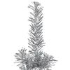 vidaXL Slim Artificial Half Christmas Tree with Stand Silver 240 cm