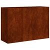 vidaXL Planter Rusty 120x40x80 cm Weathering Steel