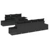 vidaXL Garden Sofa Set 8 pcs Black 100 x 55 x 73 cm