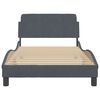 vidaXL Bed Frame "Dover" Dark Grey 107x203 cm King Single Velvet