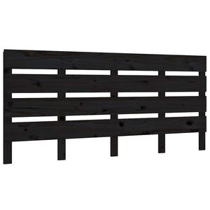 vidaXL Headboard Black 180x3x80 cm Solid Wood Pine