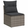 vidaXL 13 Piece Garden Sofa Set with Cushions Grey Poly Rattan