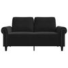 vidaXL 2-Seater Sofa Black 120 cm Velvet