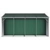 vidaXL Garden Shed Green 277x365.5x179 cm Galvanised Steel