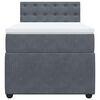 vidaXL Box Spring Bed with Mattress Dark Grey King Single Velvet