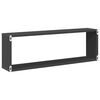vidaXL Wall Cube Shelf 2 pcs Grey 80x15x26.5 cm Engineered Wood