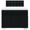 vidaXL Box Spring Bed with Mattress Black King Single Fabric