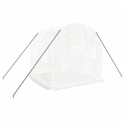 vidaXL Greenhouse with Steel Frame White 4 m² 2x2x2 m