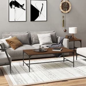 vidaXL Coffee Table Brown Oak 100x50x35 cm Engineered Wood