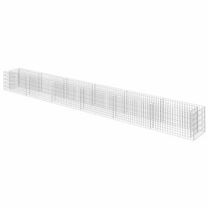 vidaXL Gabion Raised Bed Galvanised Steel 540x50x50 cm