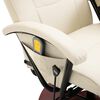 vidaXL Massage Chair Cream White Faux Leather