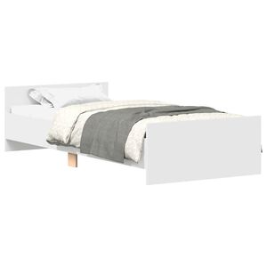 vidaXL Bed Frame without Mattress White 90x190 cm Engineered Wood