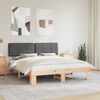 vidaXL Bed Frame with Upholstered Headboard Dark Grey 180 x 200 cm