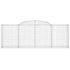 vidaXL Arched Gabion Baskets 4 pcs 300x50x100/120 cm Galvanised Iron