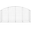 vidaXL Arched Gabion Basket 200x50x80/100 cm Galvanised Iron