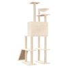 vidaXL Cat Tree with Sisal Scratching Posts Cream 166 cm