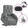 vidaXL Stand up Massage Recliner Chair Light Grey Fabric