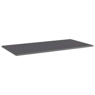 vidaXL Bookshelf Boards 4 pcs High Gloss Grey 80x20x1.5 cm Engineered Wood