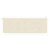 vidaXL Batavia Bench with Cream Cushion 150 cm Solid Teak Wood