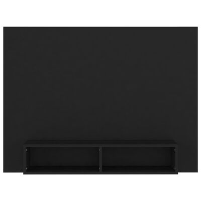 vidaXL Wall TV Cabinet Black 120x23.5x90 cm Engineered Wood