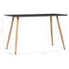 vidaXL Dining Table Grey and Oak 120x60x74 cm MDF