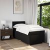 vidaXL Box Spring Bed with Mattress Black King Single Fabric