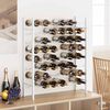 vidaXL Wine Rack for 48 Bottles White Metal