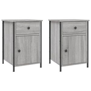 vidaXL Bedside Cabinets 2 pcs Grey Sonoma 40x42x60 cm Engineered Wood