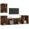vidaXL 5 Piece TV Cabinet Set Smoked Oak Engineered Wood
