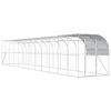 vidaXL Against Wall Chicken Coop Silver 1200 x 200 x 215 cm