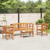 vidaXL Garden Rose Lounge Set 4 pcs Natural Solid Acacia Wood