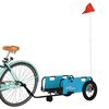 vidaXL Bike Trailer Blue Oxford Fabric and Iron