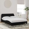 vidaXL Bed Frame "Dover" Black 137x190 cm Double Velvet