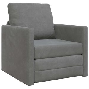 vidaXL Sofa Bed 60cm Dark Grey Velvet
