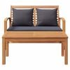 vidaXL Garden Bench Natural 110 x 64 x 76.5 cm Solid teak wood