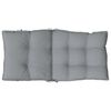 vidaXL Lowback Chair Cushions 2 pcs Grey Oxford Fabric