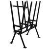 vidaXL Black Powder-Coated Saw Horse for Woodworking