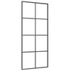 vidaXL Sliding Door Aluminium and ESG Glass 90x205 cm Black