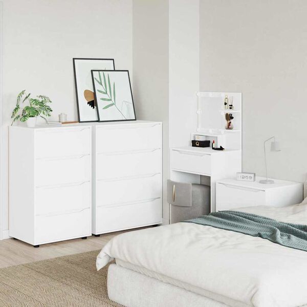 vidaXL Storage Cabinets 2 pcs White 60 x 48 x 105 cm Engineered Wood