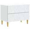 vidaXL Bedside Table White 62 x 34.5 x 48 cm Engineered Wood