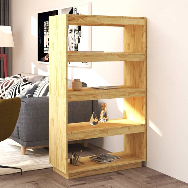 vidaXL Book Cabinet/Room Divider 80x35x135 cm Solid Pinewood