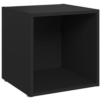 vidaXL TV Cabinets 4 pcs Black 37x35x37 cm Engineered Wood
